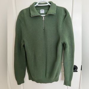 Zara Green Quarter Zip